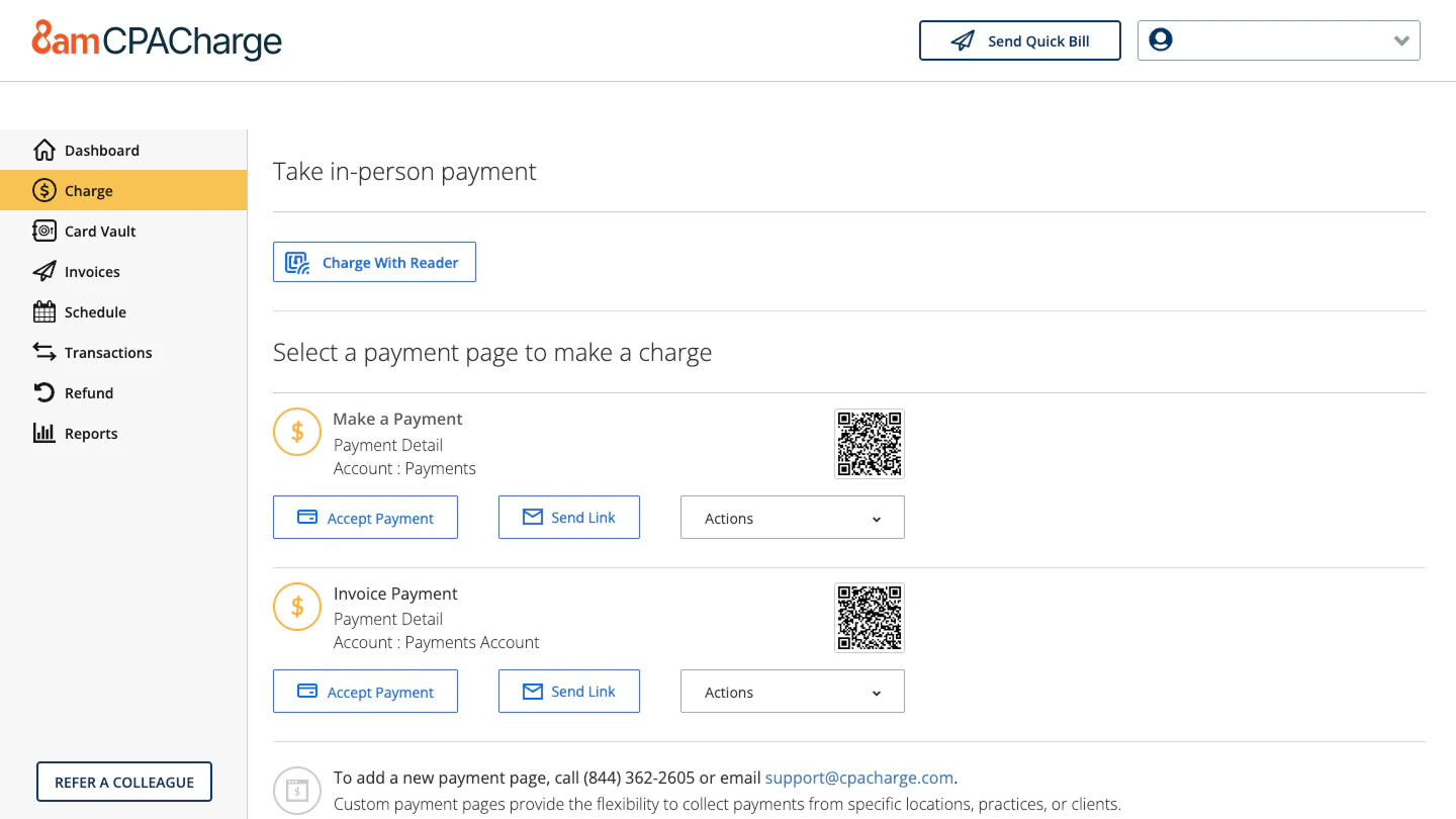 screenshot of 8am CPACharge